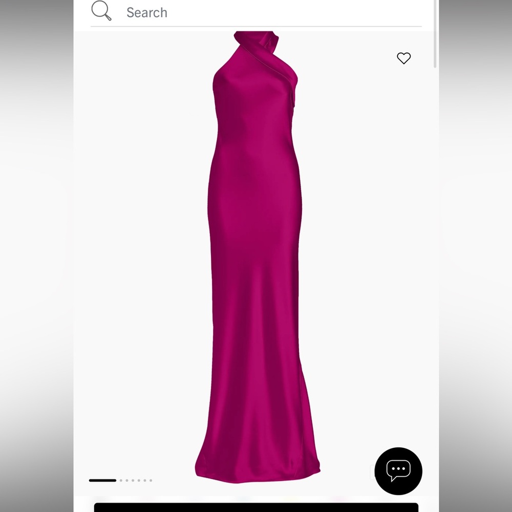 Pink evening gown (Galvan pandora satin gown)